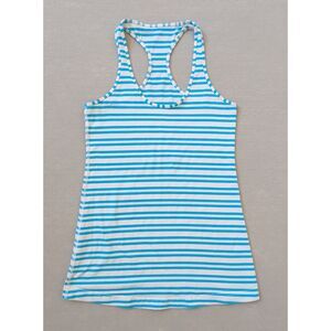 lululemon Cool Racerback Twin Stripe Spry Blue est Size 6
